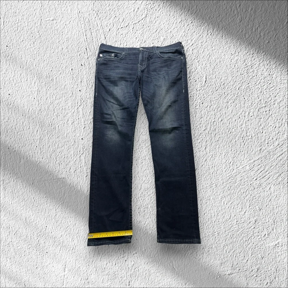 true religion rocco relaxed skinny jeans men’s 38 navy blue Y2K